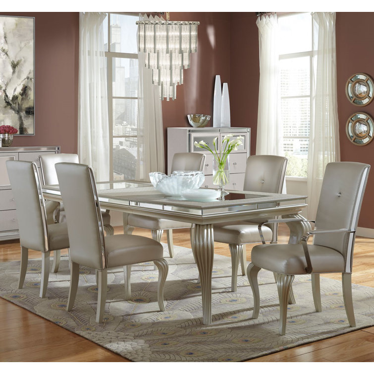 Michael Amini Hollywood Loft 7 - Piece Extendable Dining Set & Reviews |  Wayfair